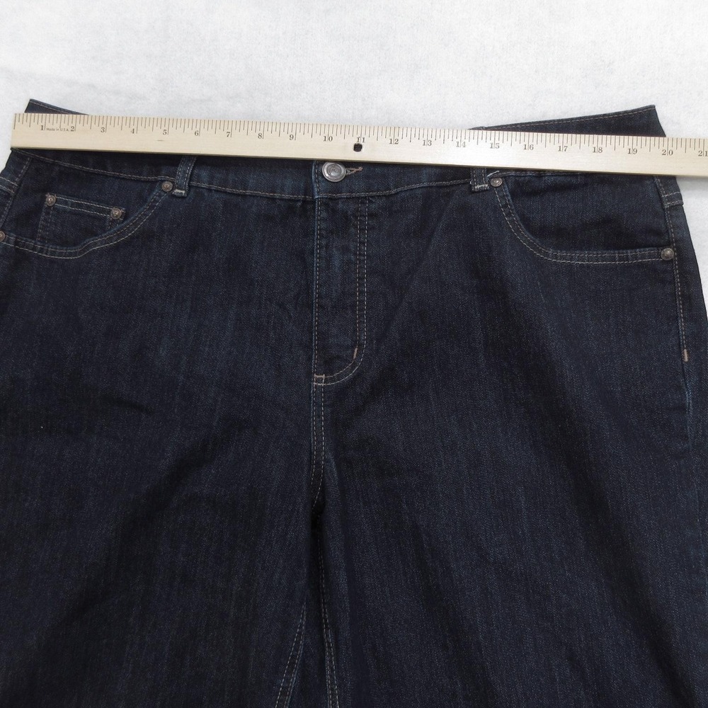 Just My Size Classic Fit Straight Jeans Womens 20W Blue High Rise Stretch Denim - Picture 5 of 15